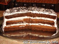 Crno bela cokoladna torta